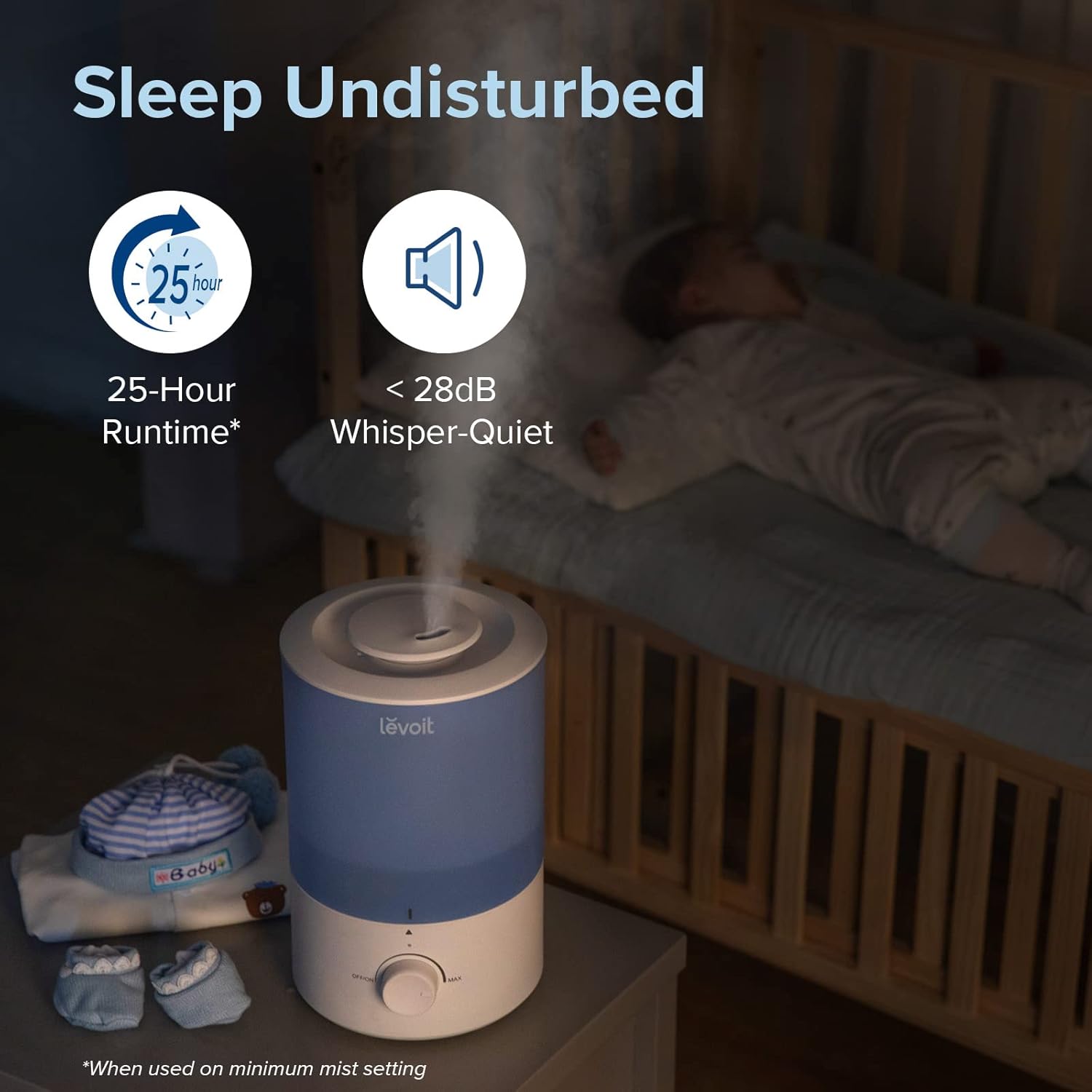 Levoit Dual 150 Ultrasonic Cool Mist Humidifier Blue